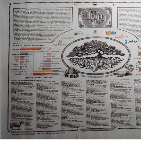 The Healing Web Canvas Print Holistic, Alternative Medicine 16x12" Unframed - Picture 2 of 4